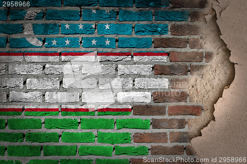 Image of Dark brick wall with plaster - Uzbekistan