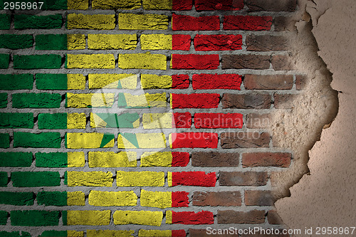 Image of Dark brick wall with plaster - Senegal