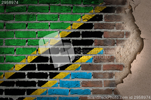 Image of Dark brick wall with plaster - Tanzania