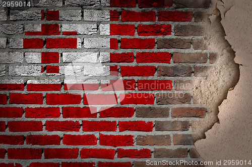 Image of Dark brick wall with plaster - Tonga