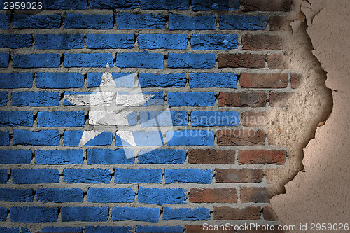 Image of Dark brick wall with plaster - Somalia