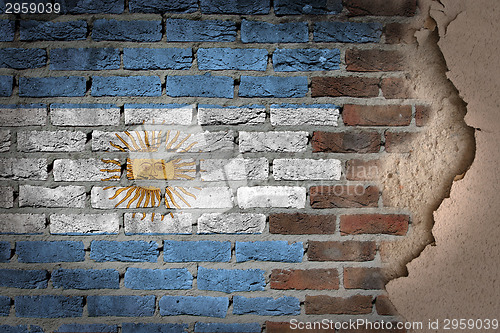 Image of Dark brick wall with plaster - Argentina