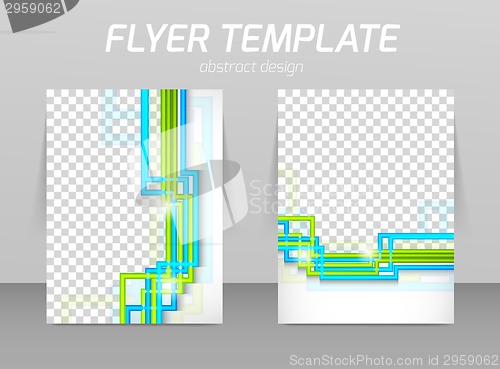 Image of Flyer back and front design template