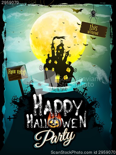 Image of Halloween night background. EPS 10