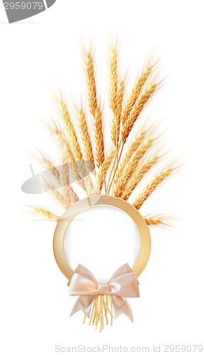 Image of Ears of wheat with place for text. EPS 10