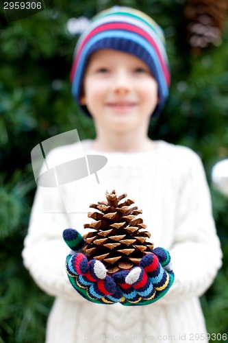 Image of kid at christmas time