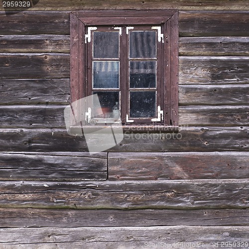 Image of Old wooden wall with window