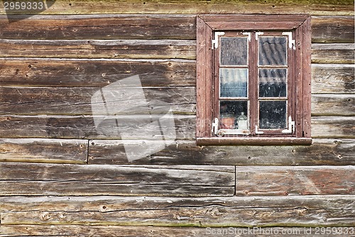 Image of Old wooden wall with window