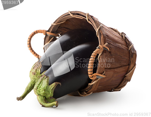 Image of Eggplants in a basket