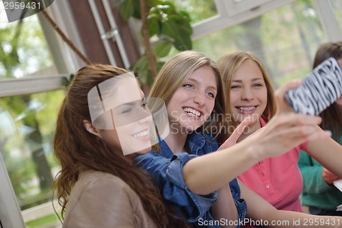 Image of teens group in school