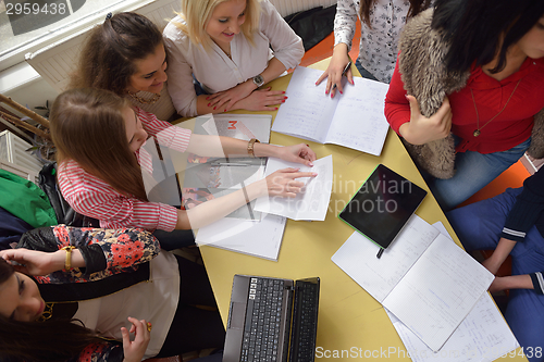 Image of teens group in school