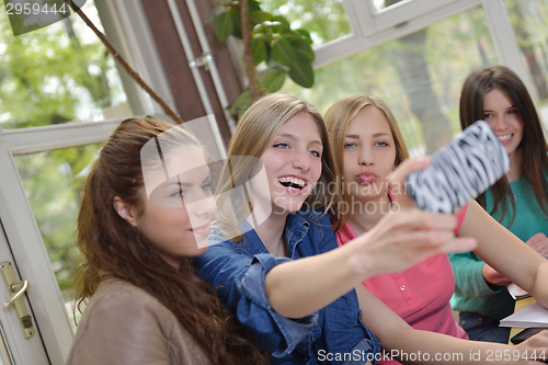 Image of teens group in school