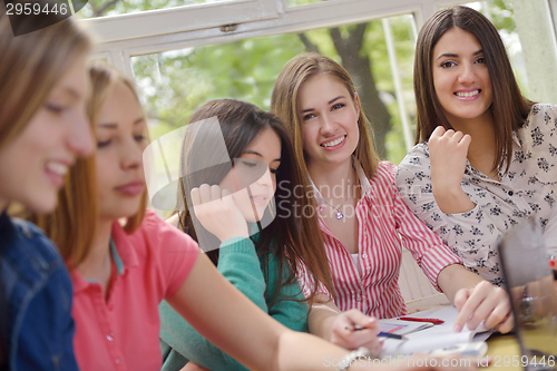 Image of teens group in school