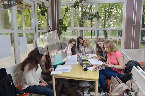 Image of teens group in school