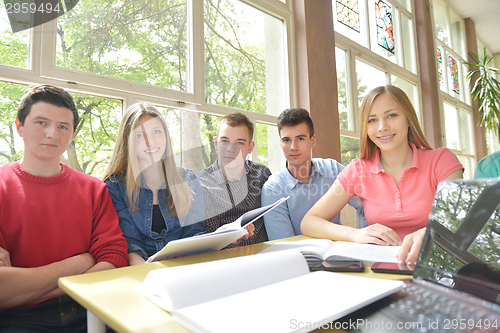 Image of teens group in school