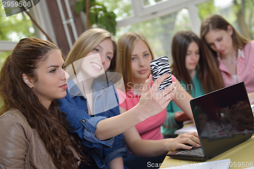 Image of teens group in school