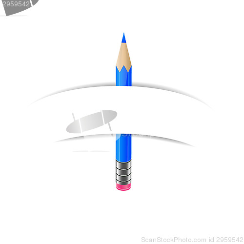 Image of Blue pencil and paper banner