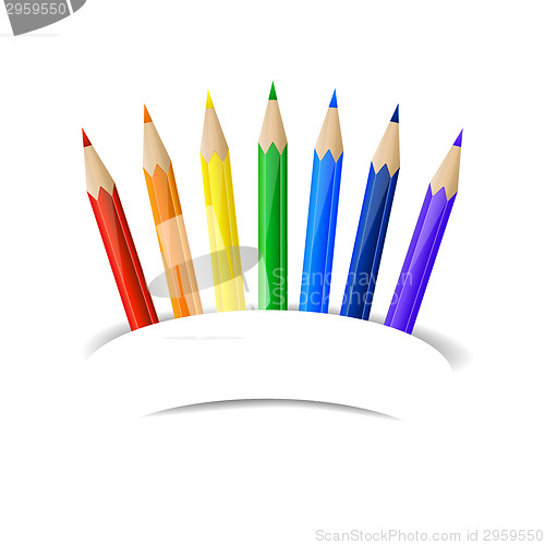 Image of Set of pencils and paper banner