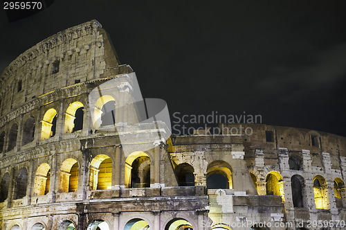 Image of Colosseum by night