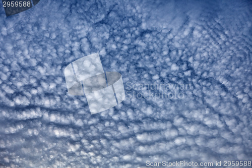 Image of Altocumulus middle-altitude cloud in stratocumuliform - nature b