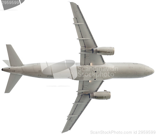 Image of Passenger airplane isolated on the white background