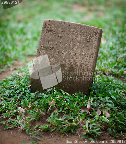 Image of Old small gravestone