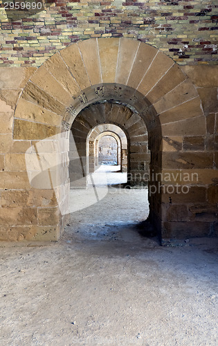 Image of A passageway with round arches