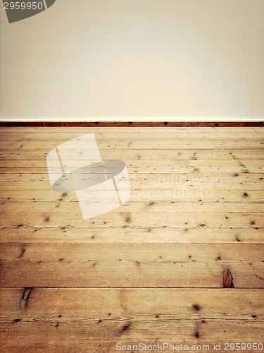 Image of Vintage room interior with wooden floor