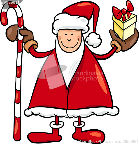 Image of santa claus cartoon illustration