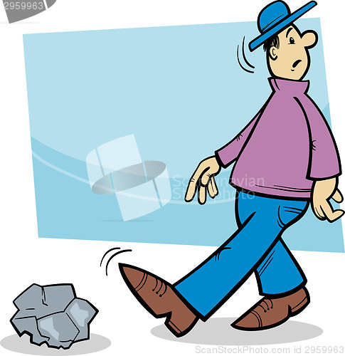 Image of inattentive man cartoon illustration