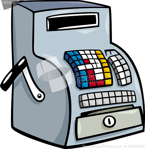 Image of till or cash register cartoon clip art