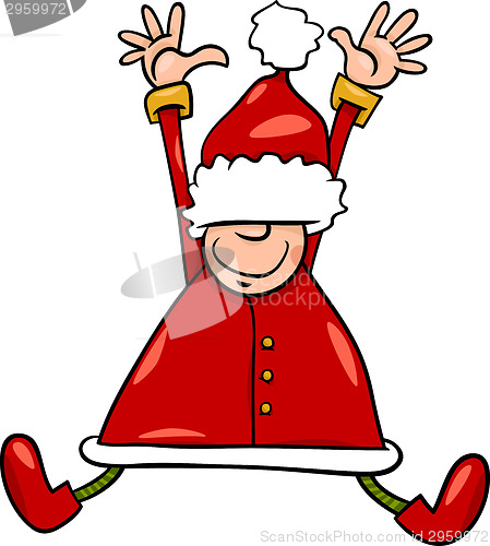Image of happy santa claus cartoon illustration