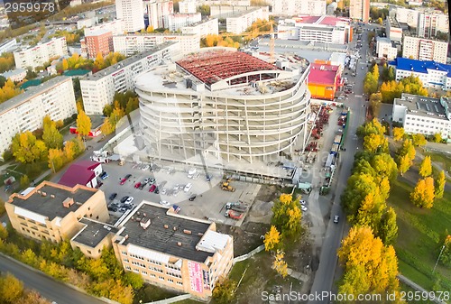 Image of Construction of covered parking in Tyumen