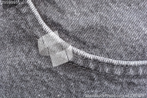 Image of Blue jeans pocket.