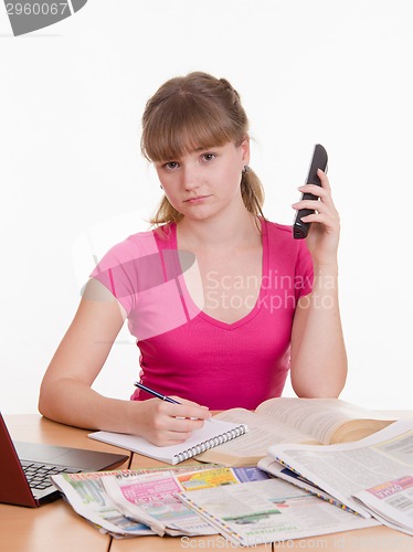 Image of Girl on the phone refused to hire