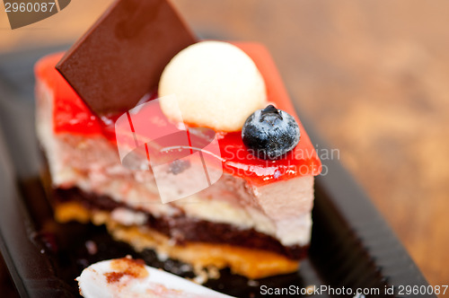 Image of fresh strawberry yogurt mousse
