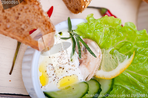 Image of fresh garlic cheese dip salad