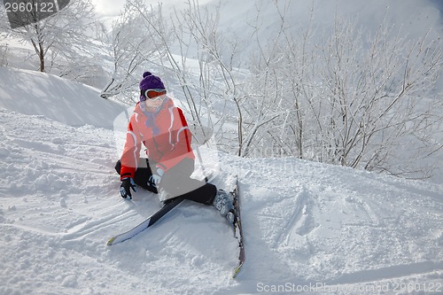 Image of Skier Fallen