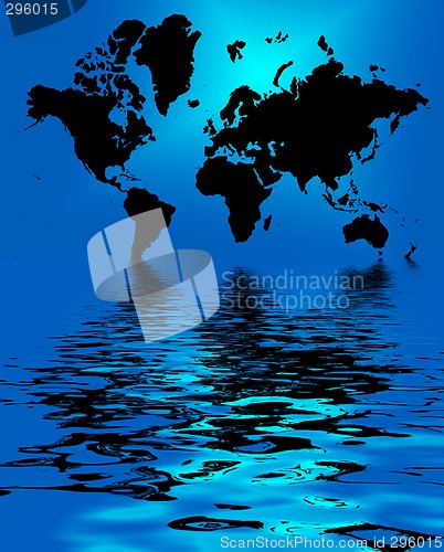 Image of World Map Flood