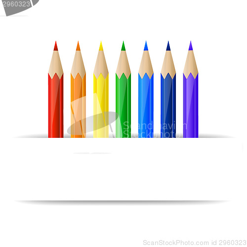 Image of Colored  pencils and paper banner