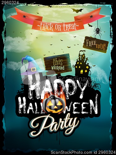 Image of Halloween night background. EPS 10