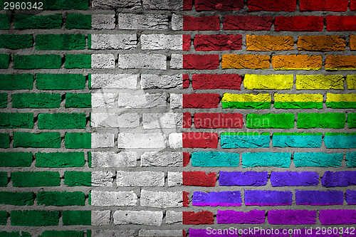 Image of Dark brick wall - LGBT rights - Italy