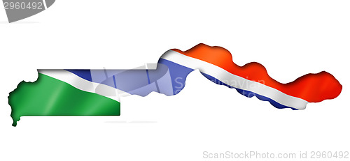 Image of Gambian flag map