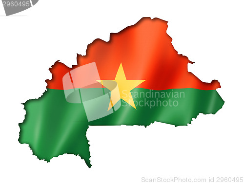 Image of Burkina Faso flag map