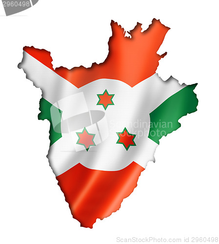 Image of Burundian flag map