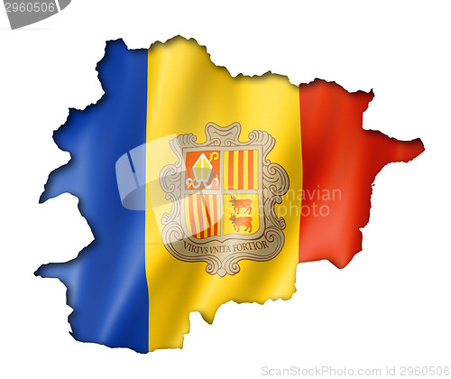 Image of Andorran flag map