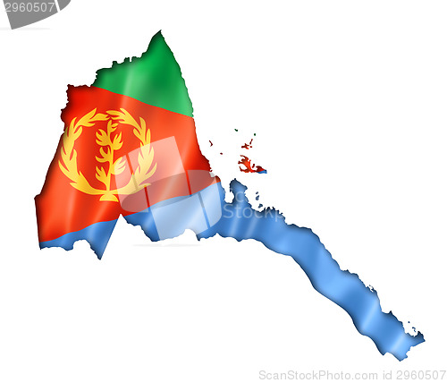 Image of Eritrean flag map