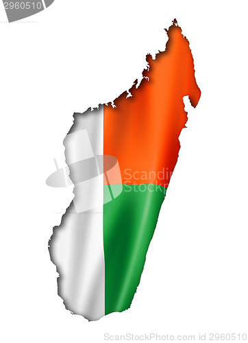 Image of Madagascar flag map