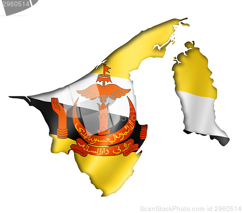 Image of Bruneian flag map