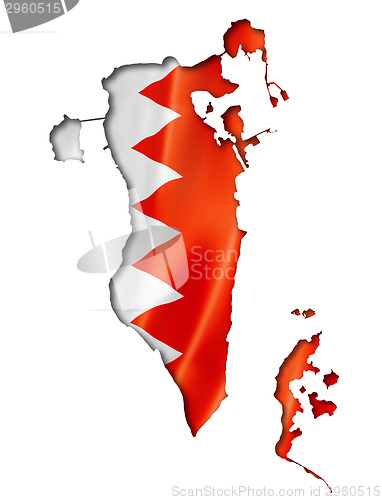 Image of Bahrain flag map